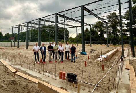Neubau der Turnhalle in Wesuwe kommt gut voran